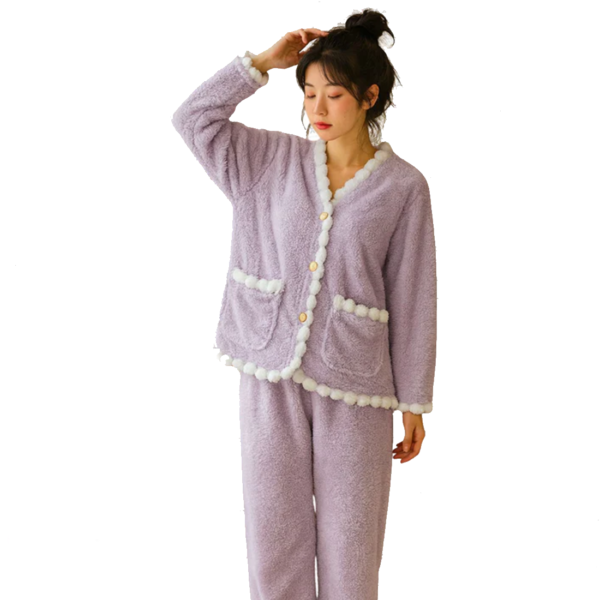 Fleece Trouser Shirt Lavender/Tea-Pink